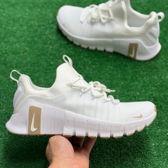 Nike Free Metcon 6 White Gum Light Brown Hemp Mens FJ7127-105 VNDS Sz 11.5 - Picture 1 of 7